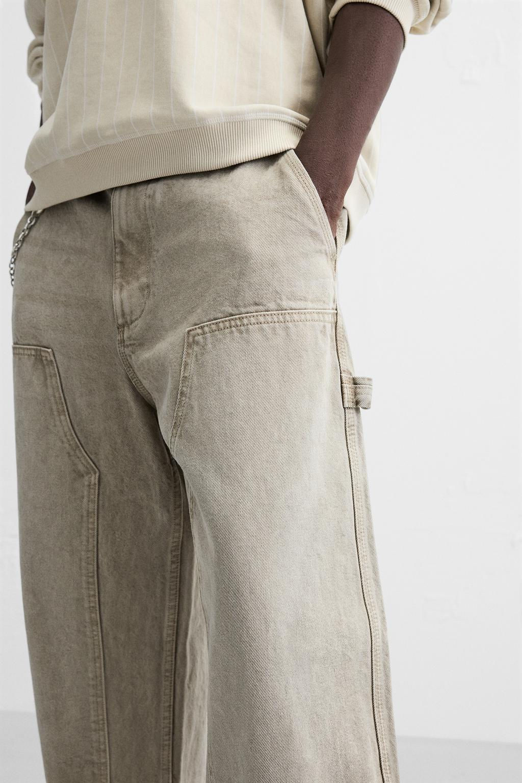 FADED CARPENTER POCKET TROUSERS - Zara фото 14