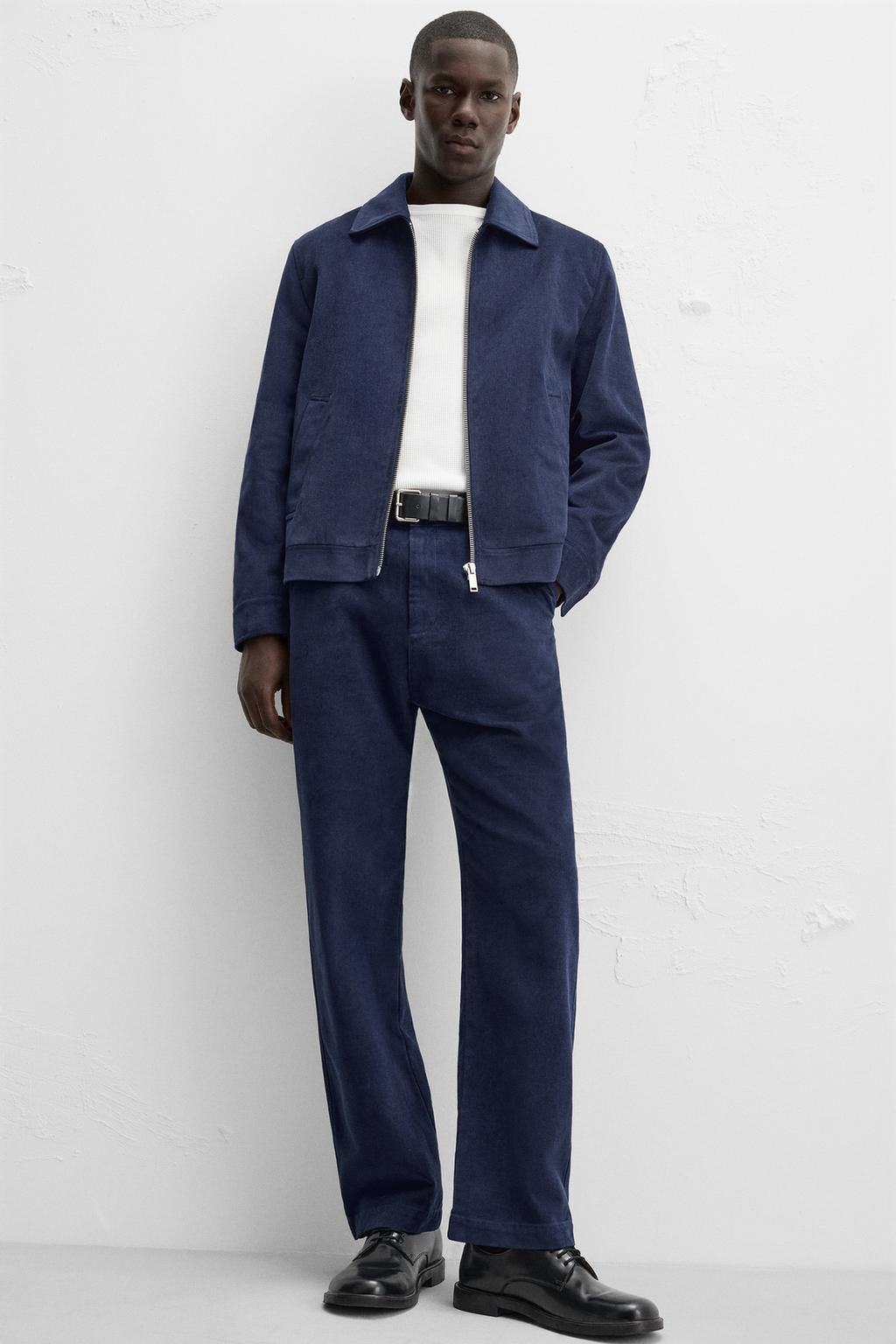 REGULAR FIT LYOCELL/COTTON TROUSERS - Zara фото 5