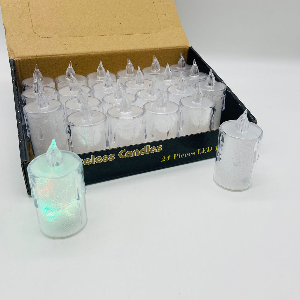 Новогодний декор Ночник - Свеча средняя 8 см (24 шт в уп) (Разноцветные) - Ип лебедев о.ю фото 3