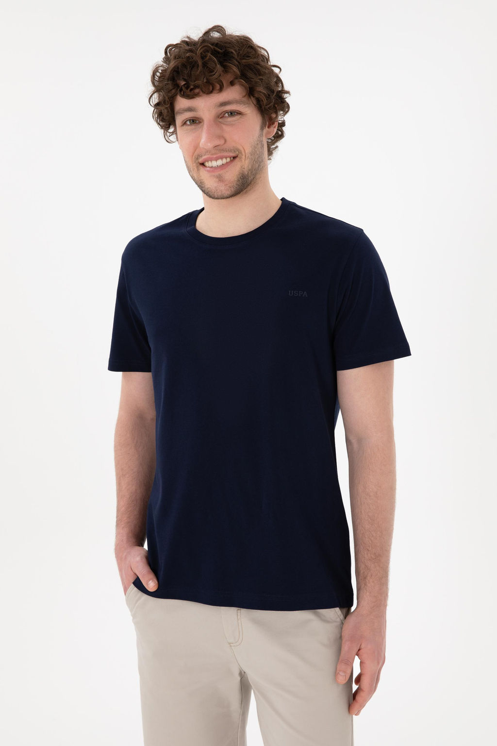 Erkek Regular Fit Bisiklet Yaka Lacivert Basic Ti__rt Sepette S_rpriz _ndirim - U.s. polo assn фото 4