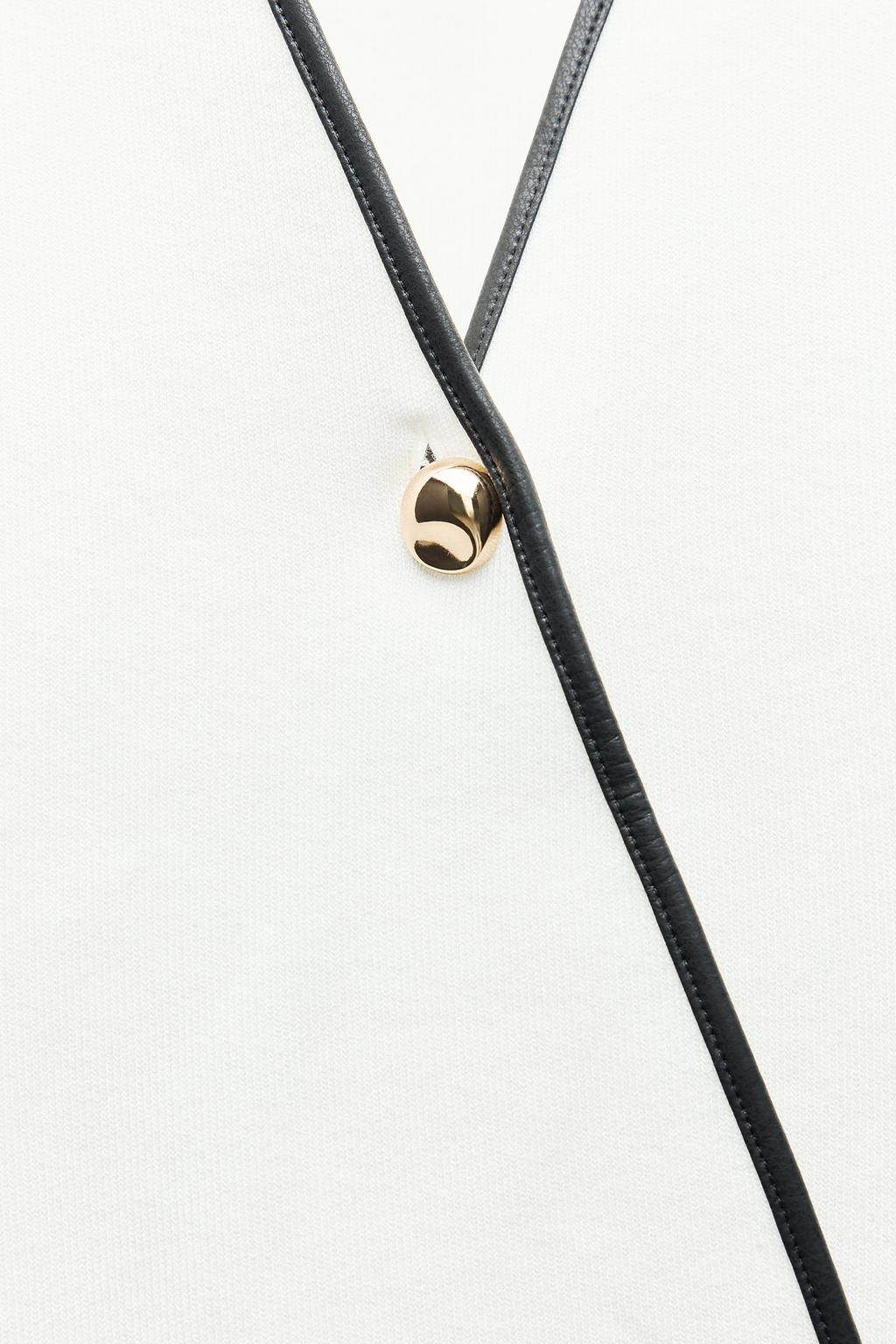 CONTRAST TRIM DOUBLE-BREASTED BLAZER - Zara фото 4