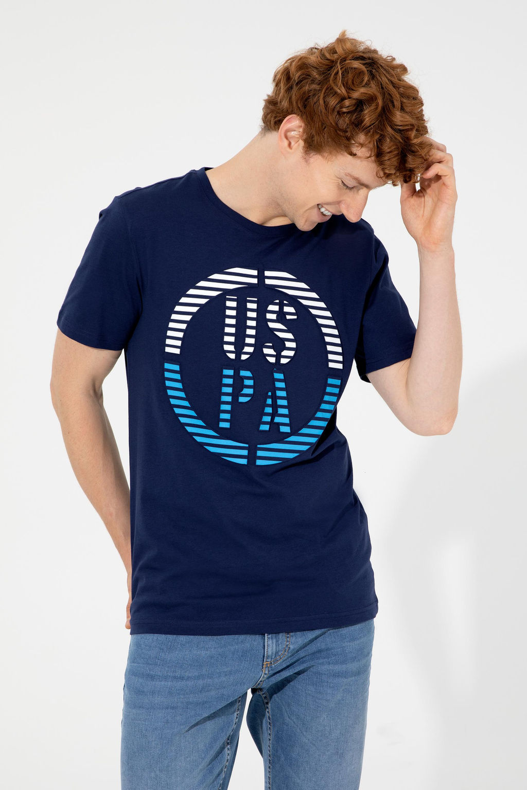 Erkek Lacivert Bisiklet Yaka Ti__rt