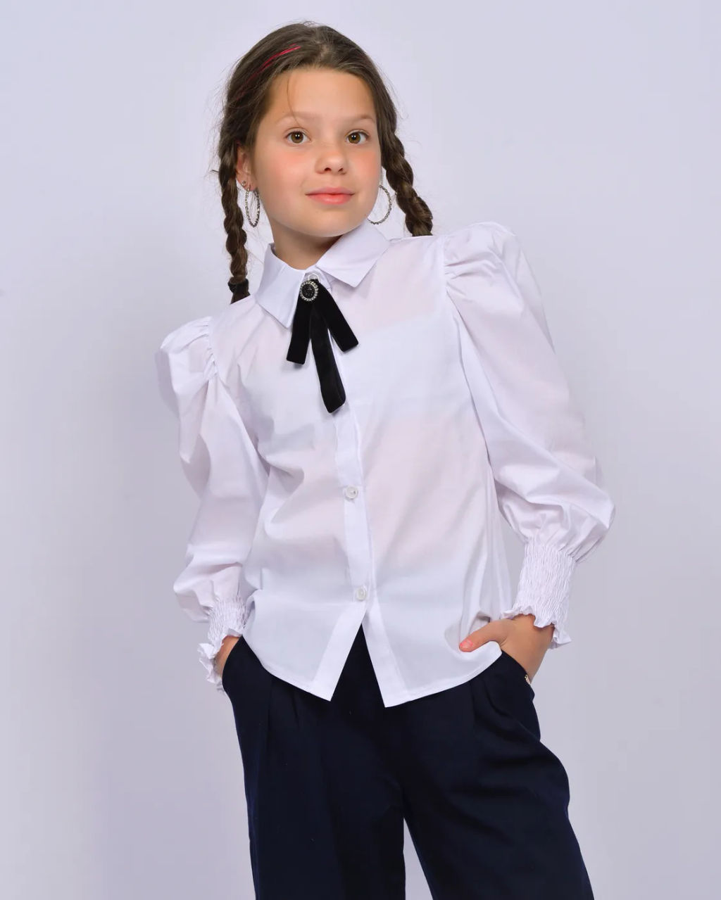 Блузка для девочки 61397 Белый* 1050 Lets go - Let's go фото 7