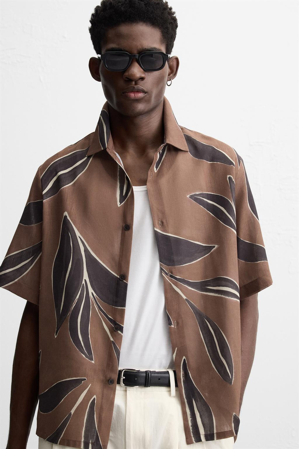 LEAF PRINT SHIRT - Zara фото 5