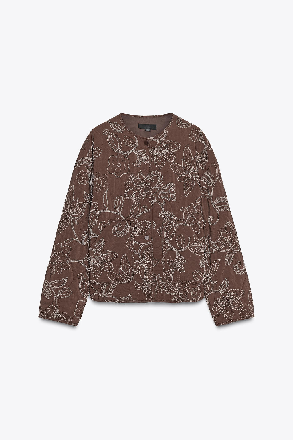 RUBBERISED EMBROIDERED PUFFER JACKET - Zara фото 5