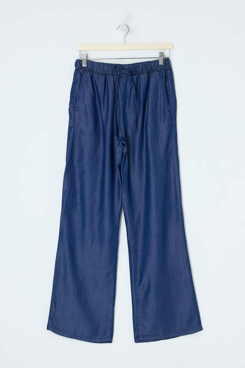 Koyu Mavi Orta Bel More Sustainable %100 Tencel Wide Leg Jeans TWOSS26JE00234 - Trendyolmilla фото 5