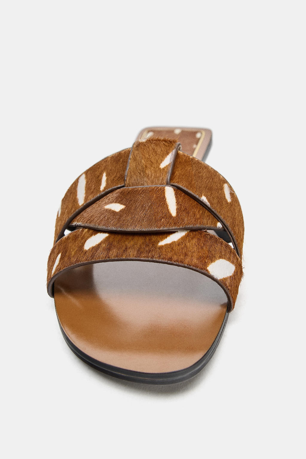 SANDALIA CRUZADA PIEL CON PELO / Multicolor - Zara фото 3