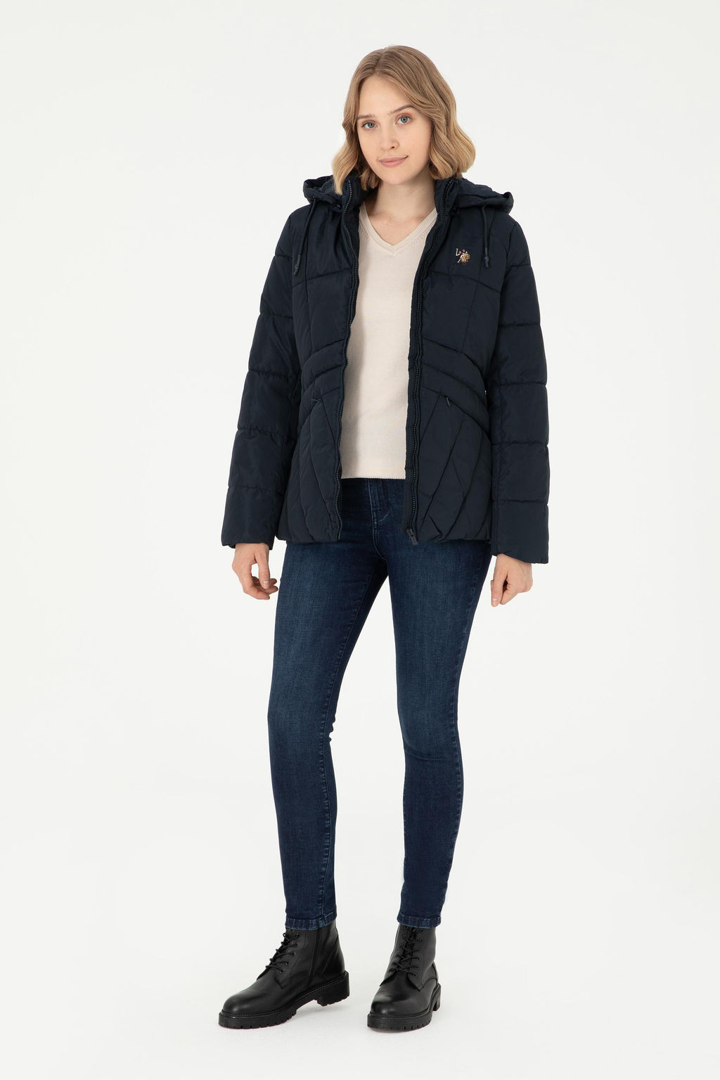 Женское темно-синее пальто - U.s. polo assn фото 4