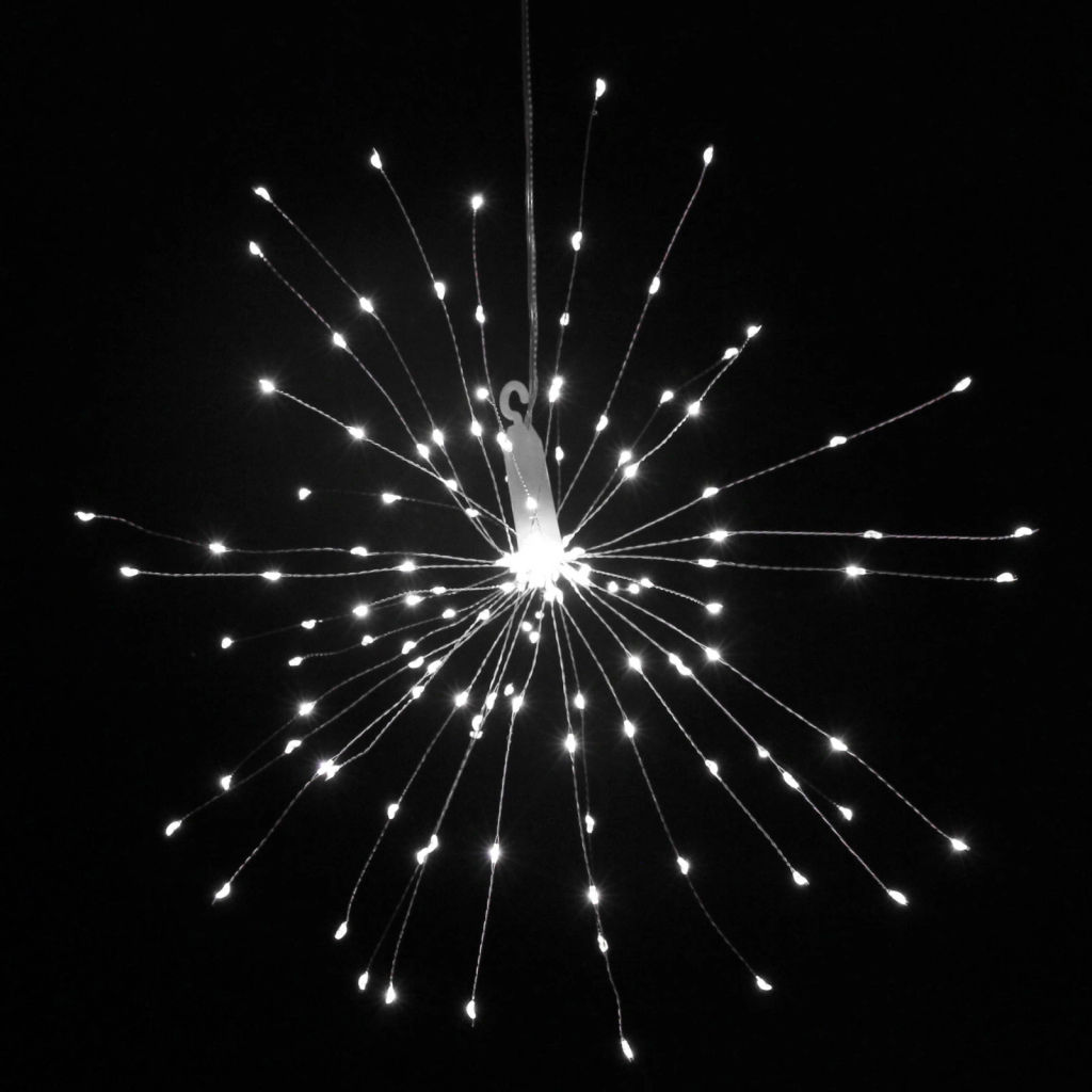 Гирлянда для дома на батарейках "Сфера" 160 ламп LED, d - 30 см, 2 реж.,IP-20, (3хАА), Белый
