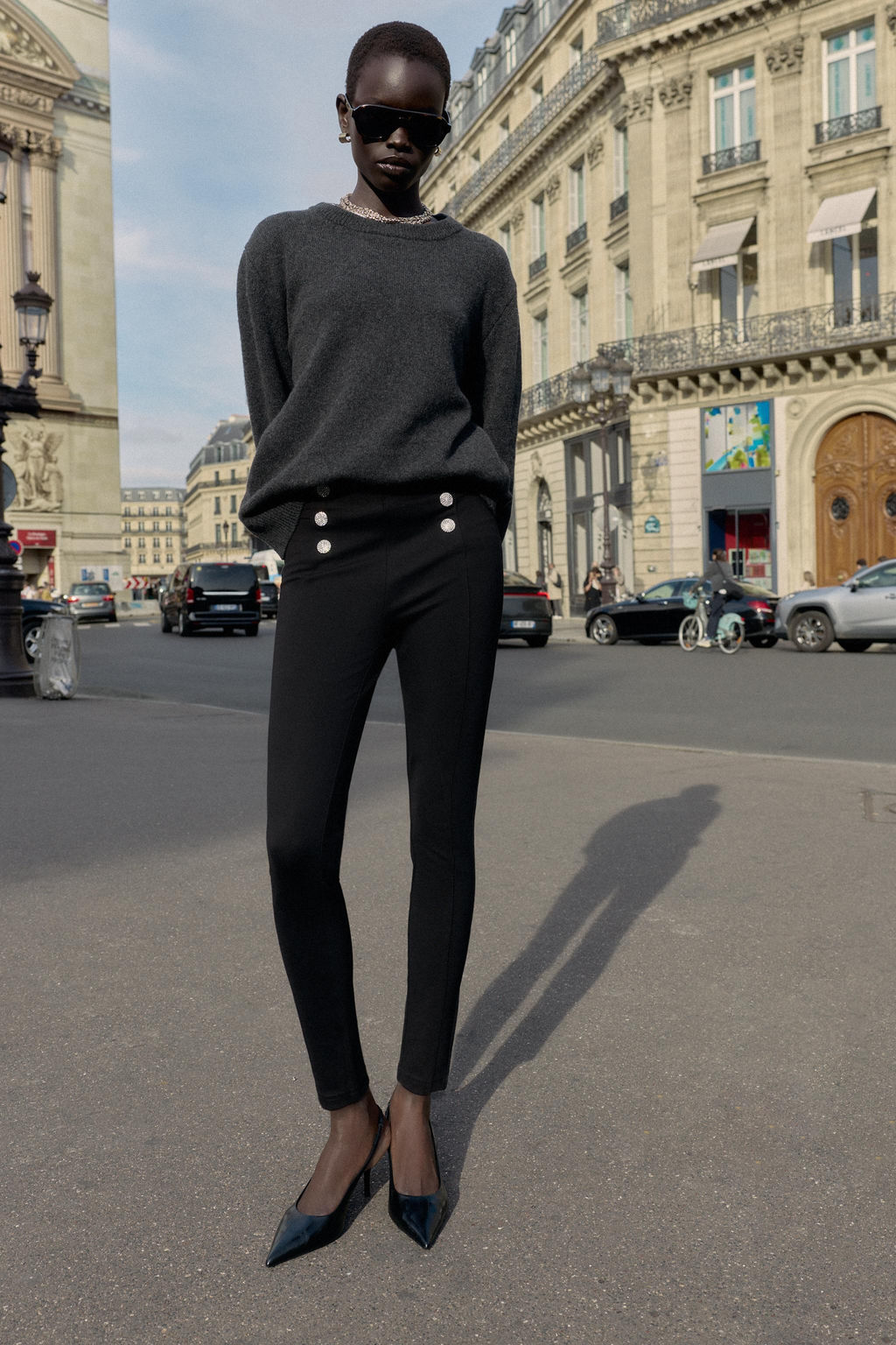 RHINESTONE BUTTON LEGGINGS - Zara фото 3