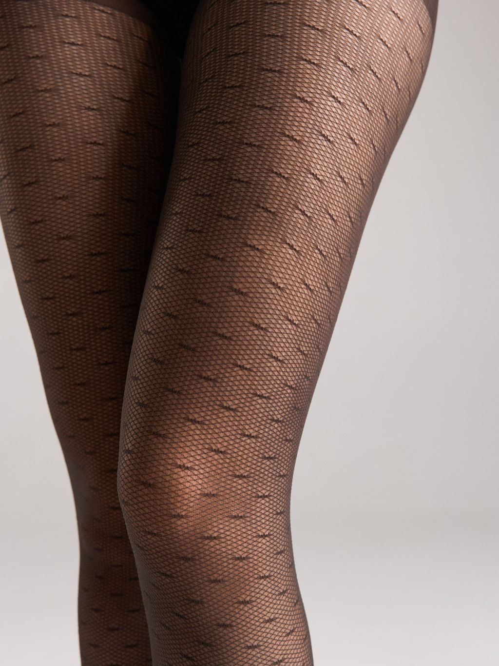 Колготки фантазийные CONTE Колготки в мелкую сеточку с линиями BLUES grafit - Conte elegant фото 3
