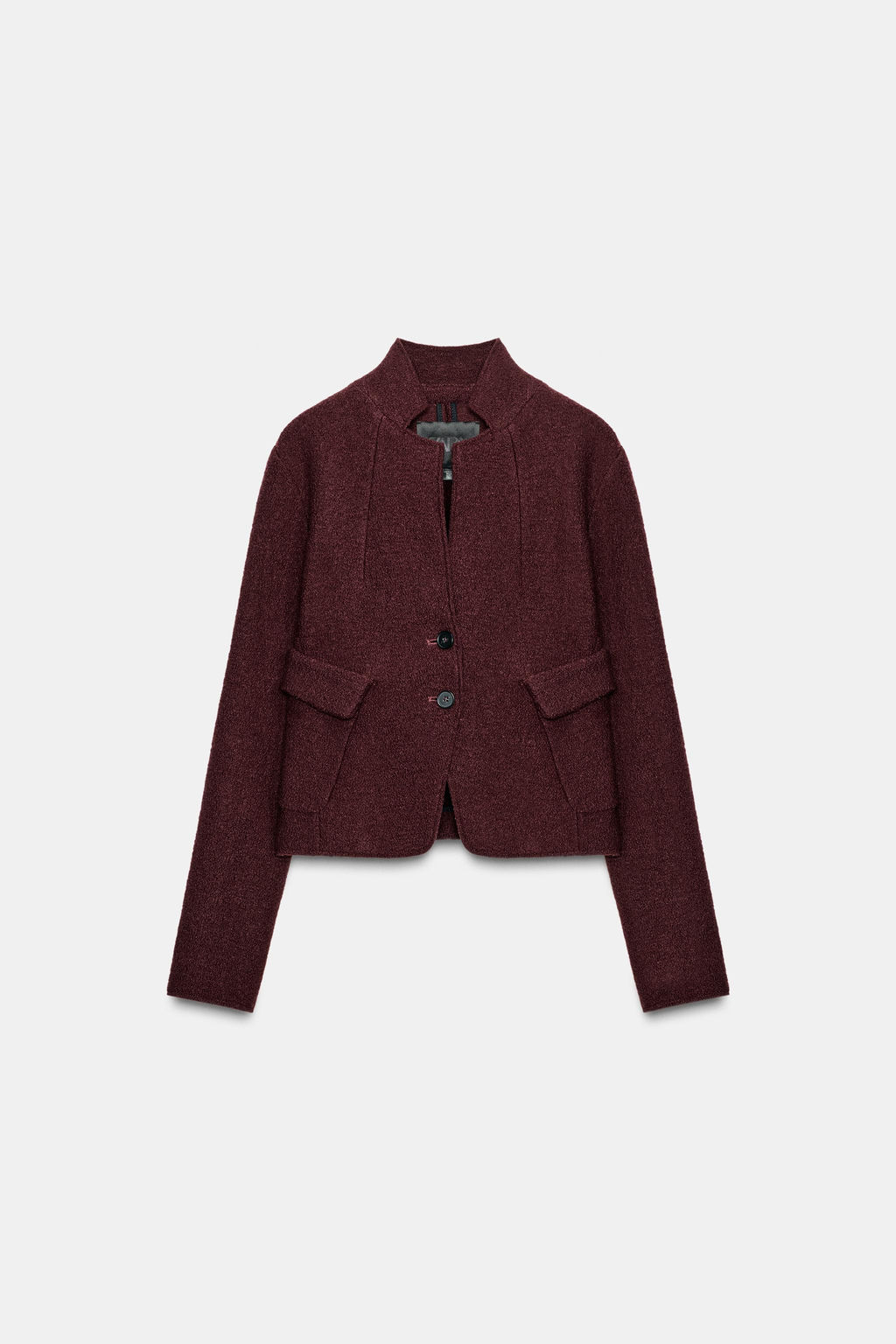 FITTED BOUCL_ WOOL JACKET ZW COLLECTION