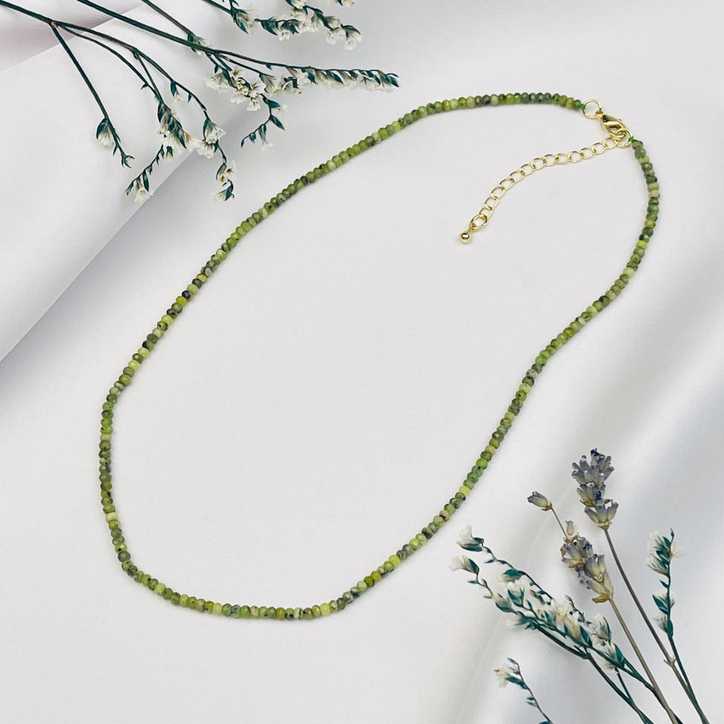 Бусы из Змеевика Серпентинит