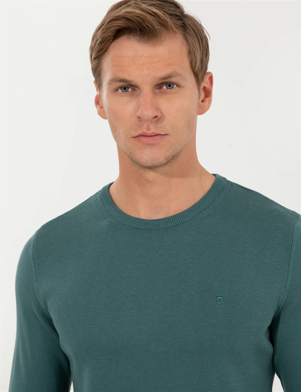 Ye_il Slim Fit Bisiklet Yaka Basic Triko Kazak - Pierre cardin фото 2