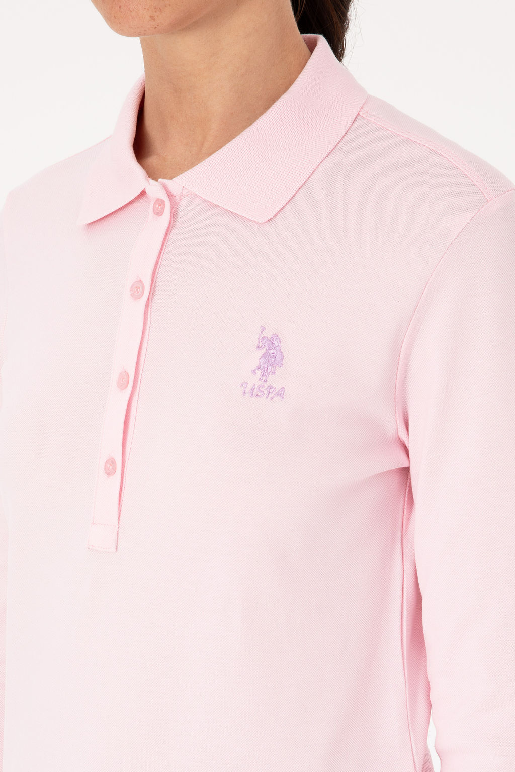 Kad_n Pembe Basic Polo Yaka Sweatsh_rt - U.s. polo assn фото 14