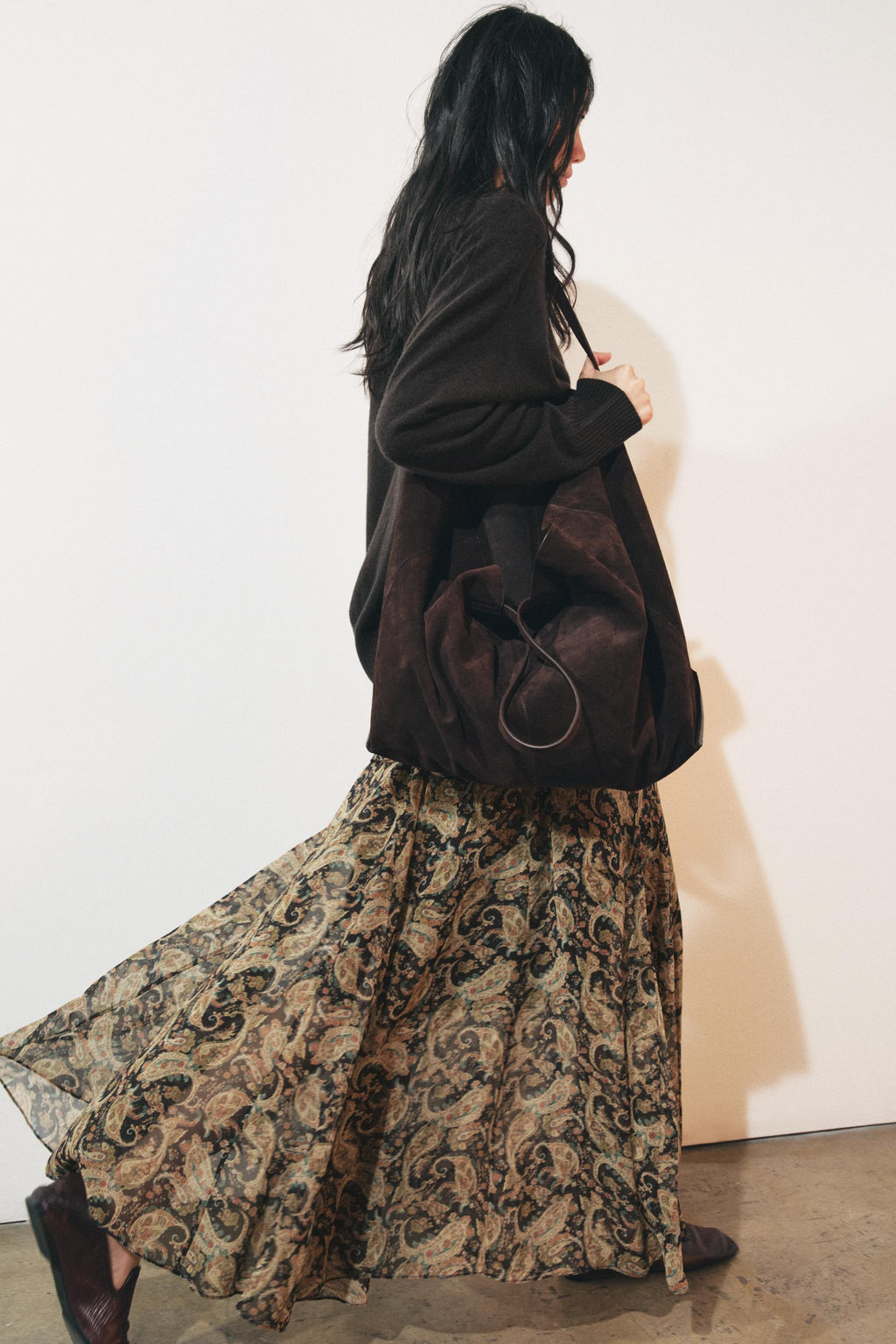 ZW COLLECTION PAISLEY LONG SKIRT - Zara фото 3