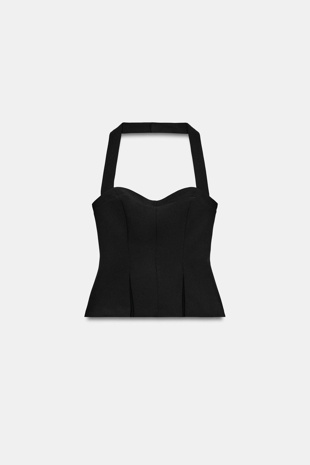 TOP HALTER PLIEGUES / Negro - Zara фото 5