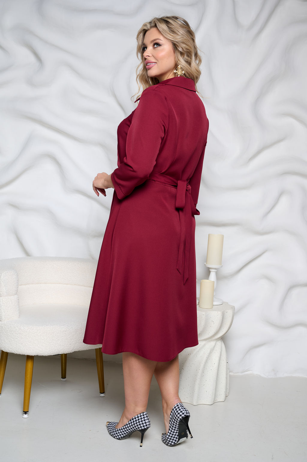 Платье Bellovera 17П6193 бордовый