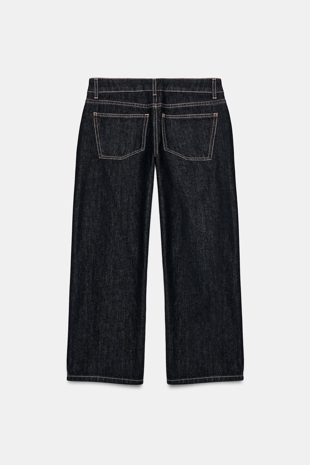 JEANS TRF WIDE LEG CROPPED TIRO BAJO / Marino oscuro - Zara фото 8