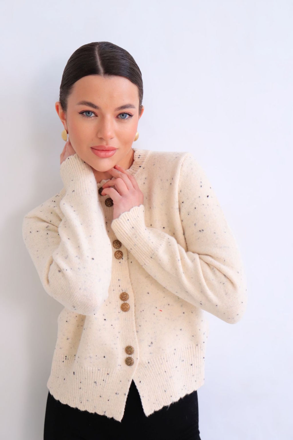 Martichelli Кардиган бежевый в крапинку  фото 22