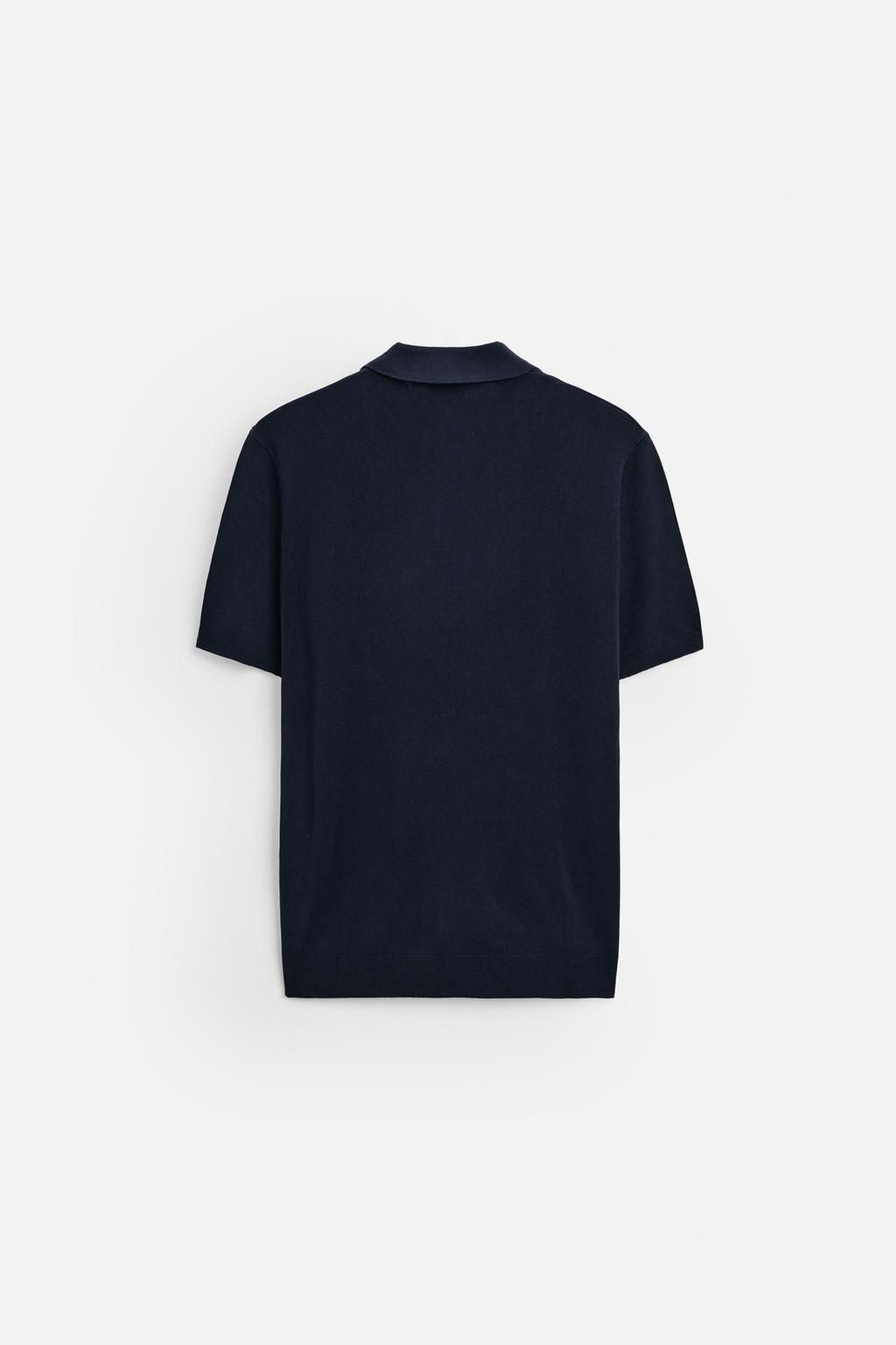 VISCOSE BLEND KNIT POLO SHIRT - Zara фото 9