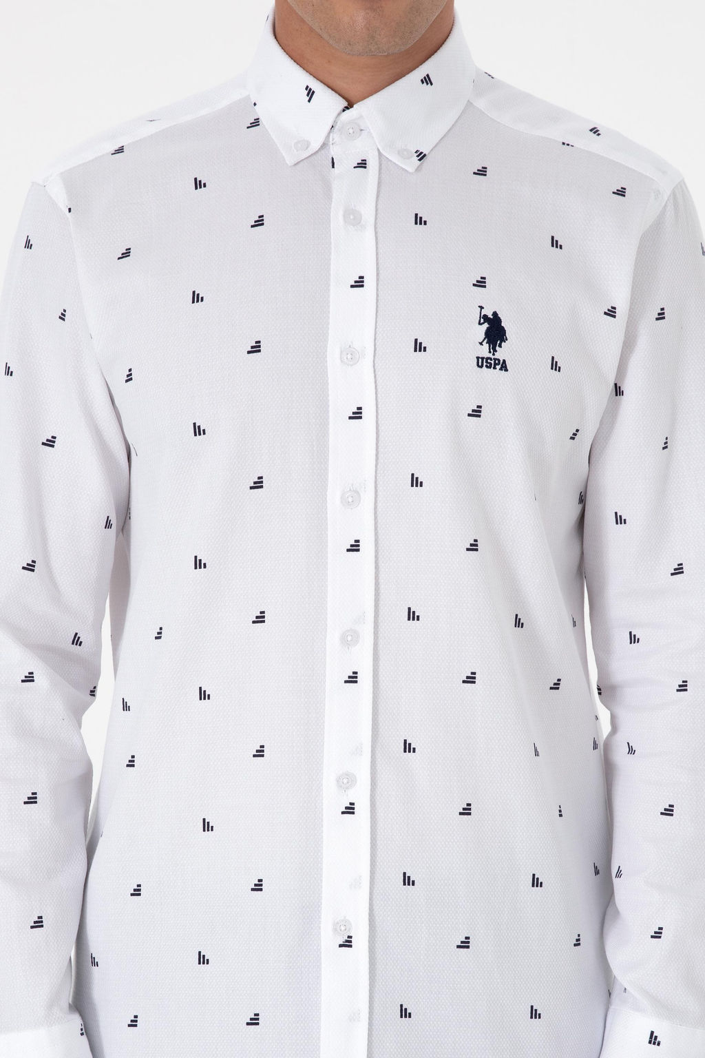 Erkek Beyaz Uzun Kollu G_mlek Sepette S_rpriz _ndirim - U.s. polo assn фото 6