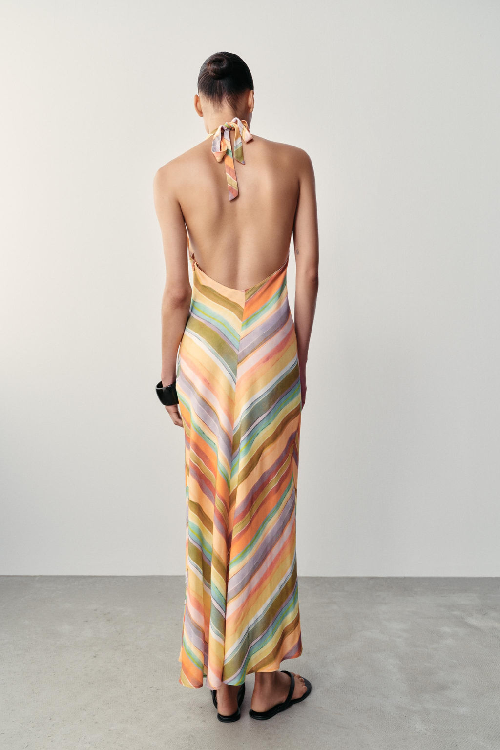 VESTIDO LARGO RAYAS / Multicolor - Zara фото 7