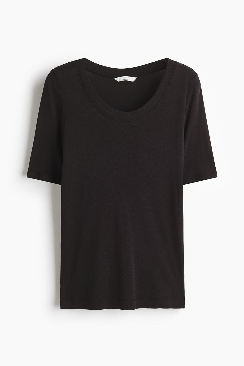 Camiseta de algod?n pima con escote en U - H&m фото 2