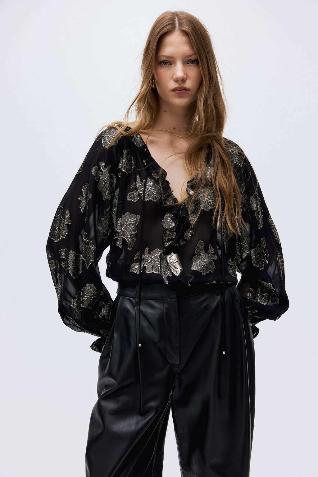 Blusa en tejido jacquard - H&m фото 5