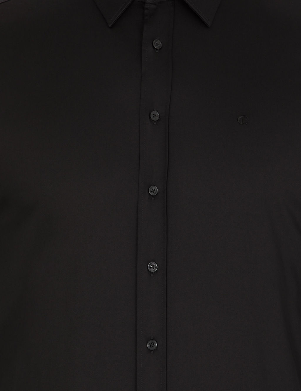 Siyah Slim Fit Uzun Kollu Basic G_mlek