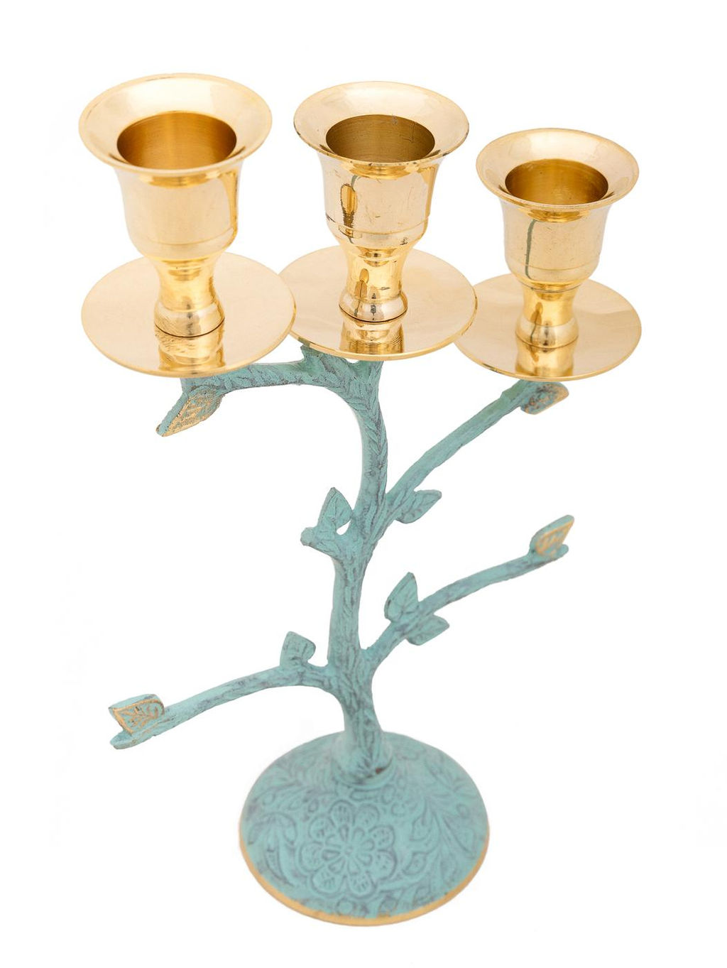 Подсвечник на 3 свечи патина № Коп50196 - Ганг фото 2