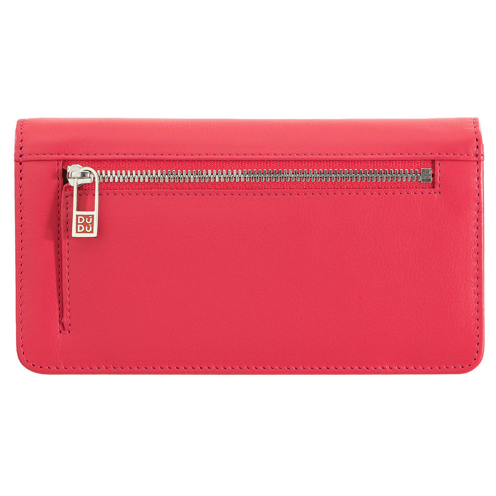 Итальянский женский кожаный кошелек DuDu серии Canarie | малиновый - Dudubags фото 9