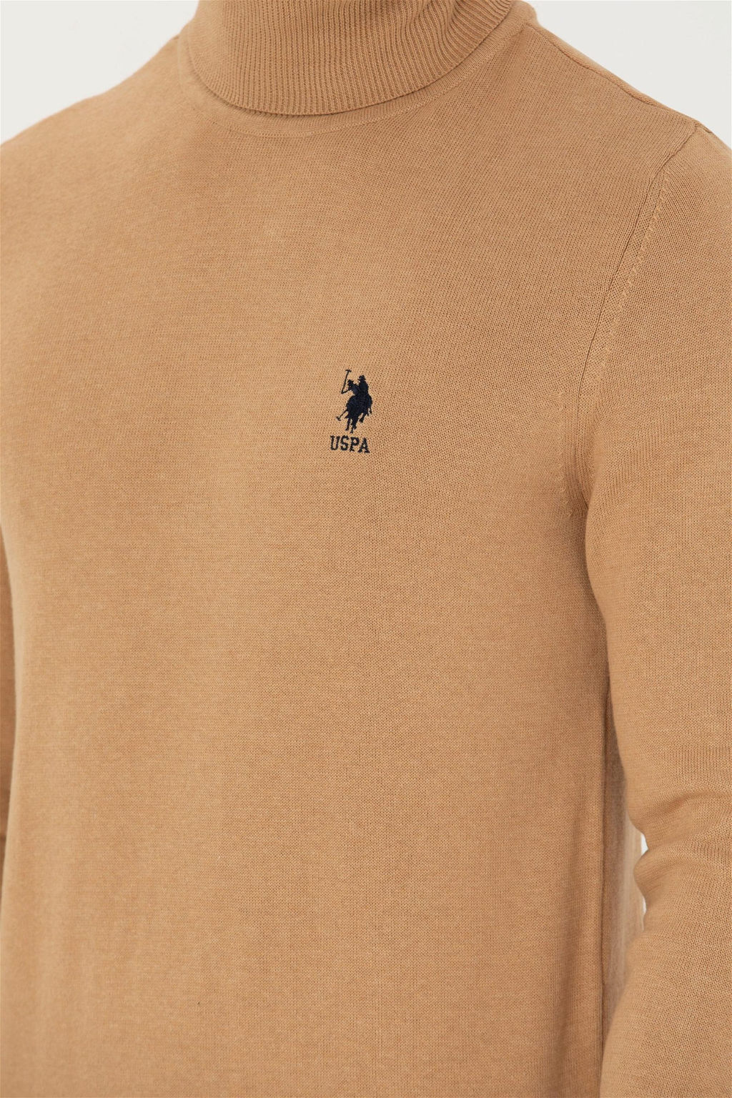 U. S. Polo Assn Мужской базовый свитер песочного меланжа - U.s. polo assn фото 14