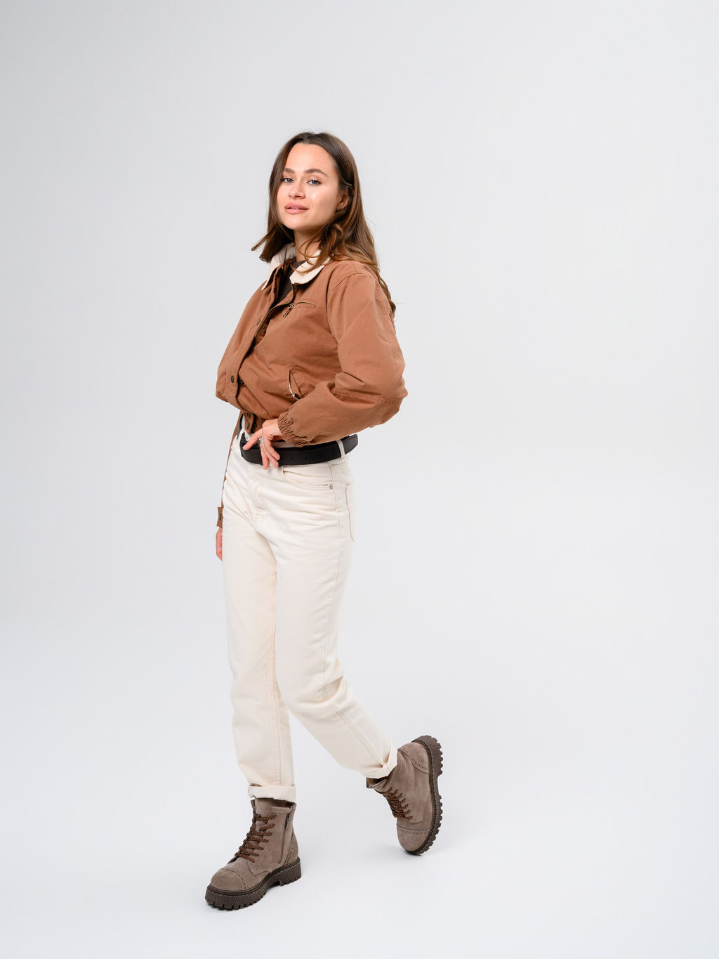 Ботинки 319.22511br.Капучино замша/шерсть