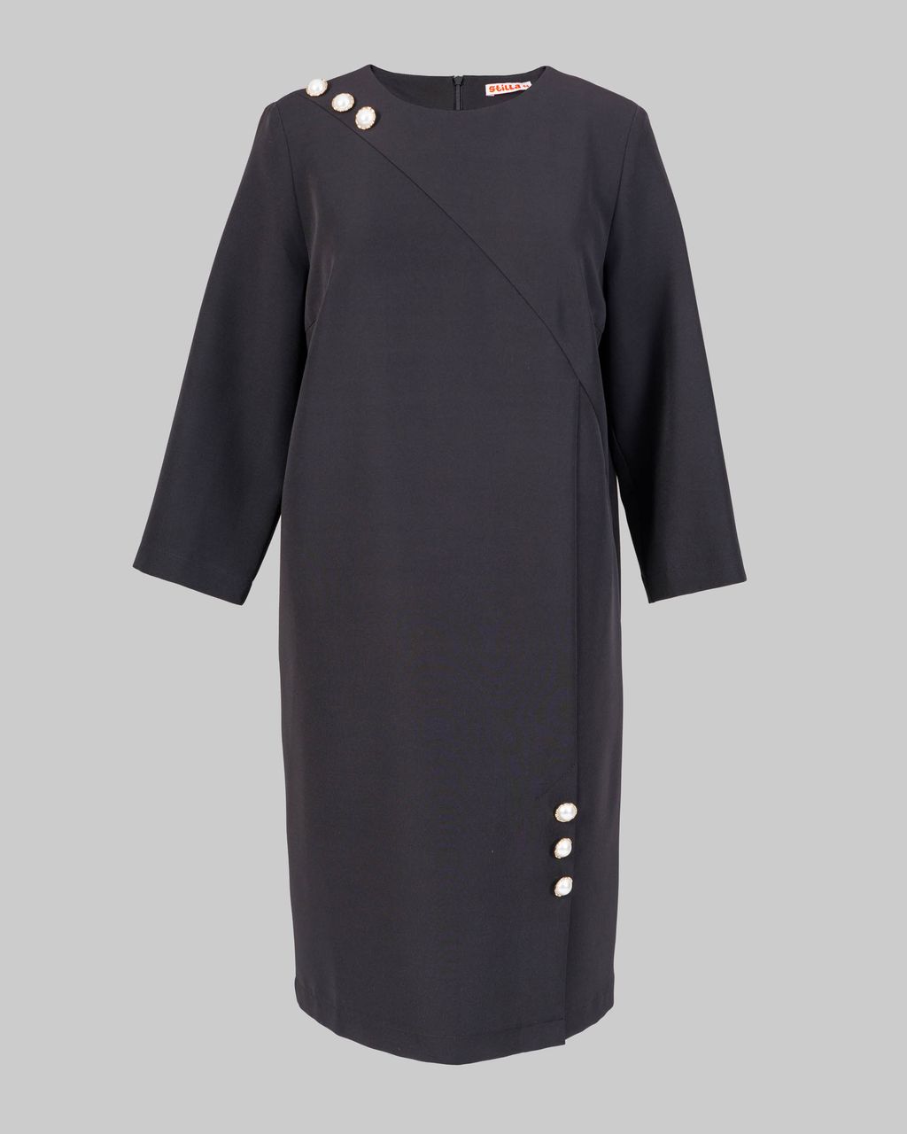 Платье с декоративными пуговицами - Stilla фото 7