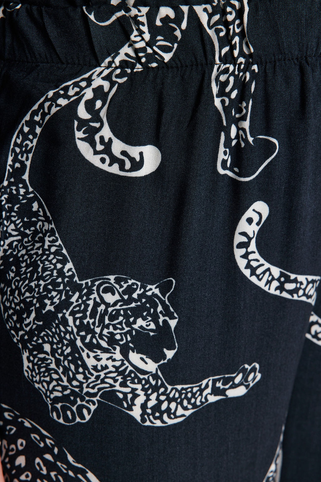 Trendyolmilla Antrasit Kaplan Desenli Viskon Dokuma Pijama Tak?m? THMAW24PT00092  фото 16