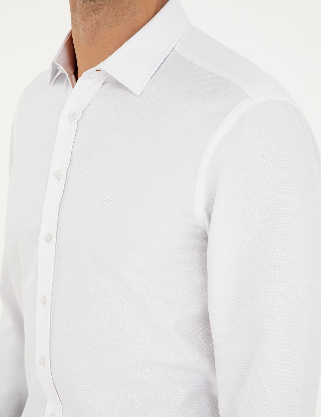 Beyaz Oxford Slim Fit Uzun Kollu G_mlek