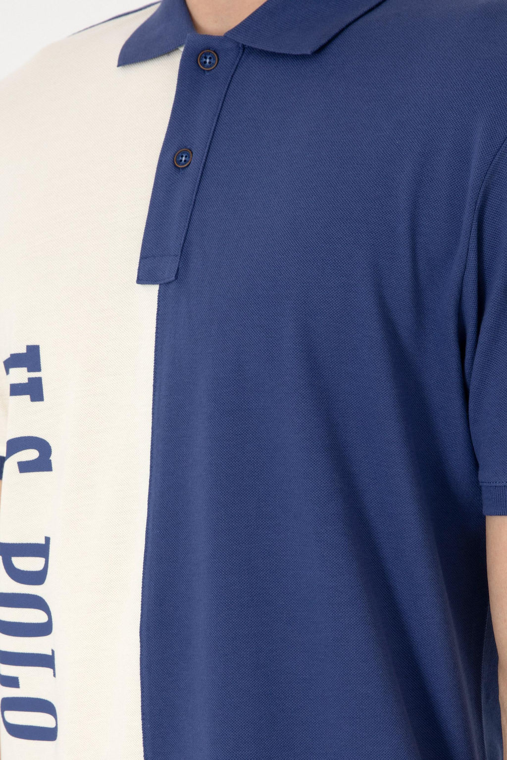 Футболка U.S. Polo Assn Regular Fit поло синяя из хлопка