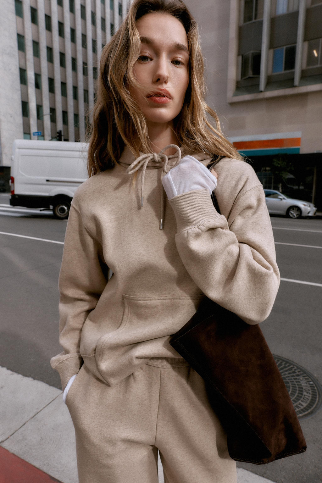 SUDADERA CAPUCHA B?SICA / Beige vigor? - Zara фото 2