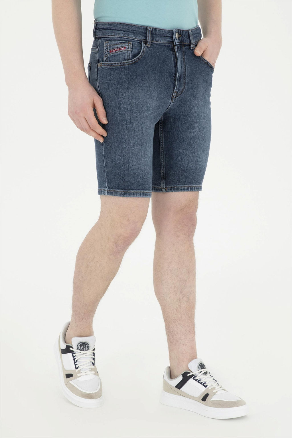 Мужские синие джинсовые шорты Неожиданная скидка в корзине - U.s. polo assn фото 2