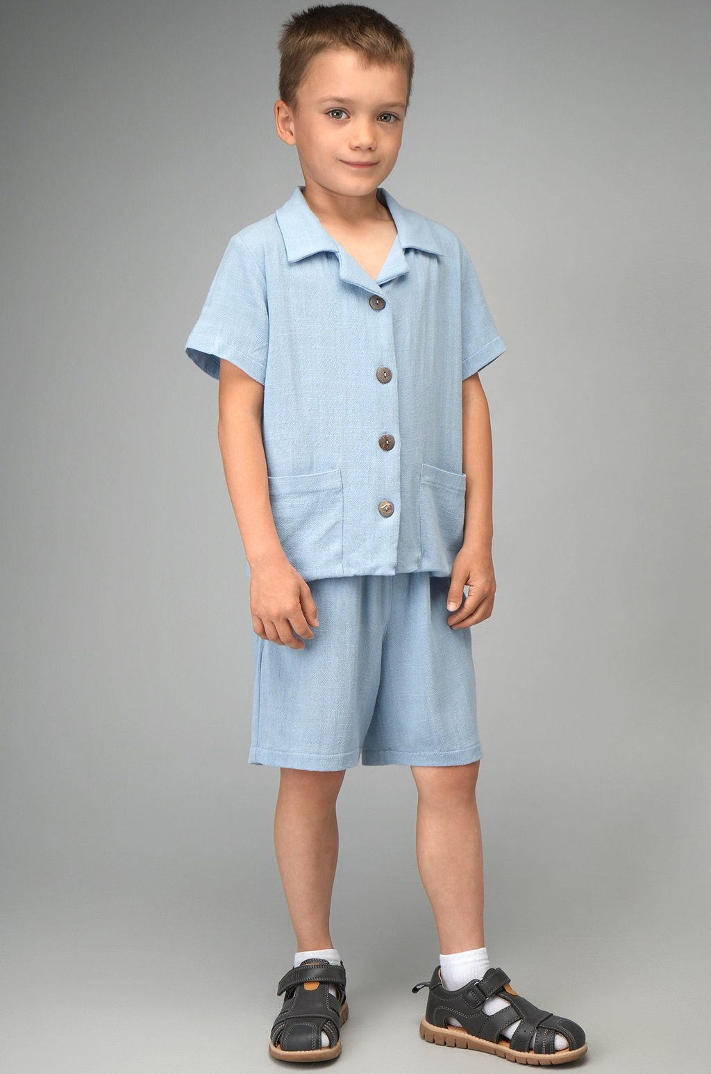 Льняной костюм для мальчика Happyfox