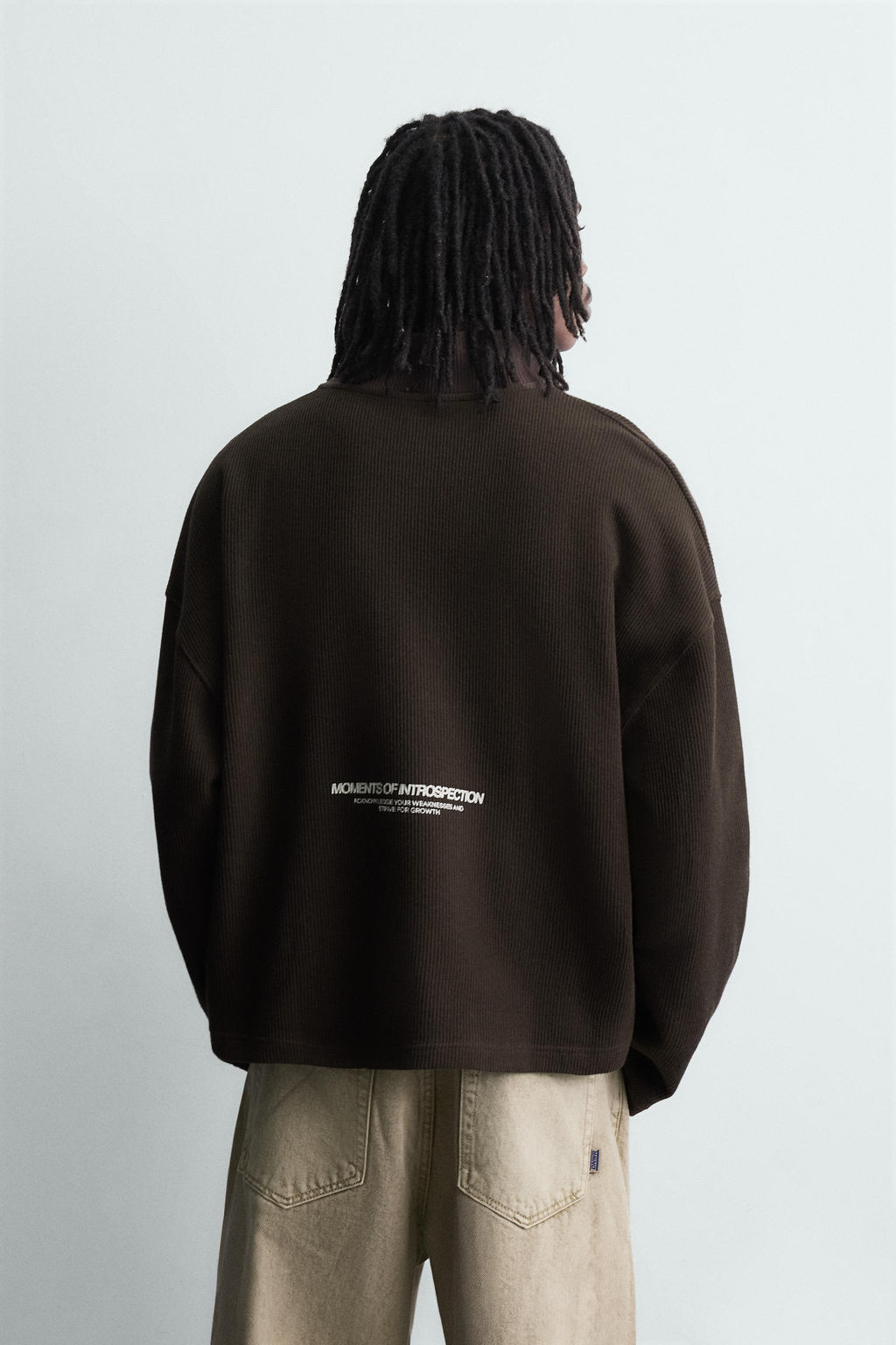 PRINTED QUARTER-ZIP SWEATSHIRT - Zara фото 3