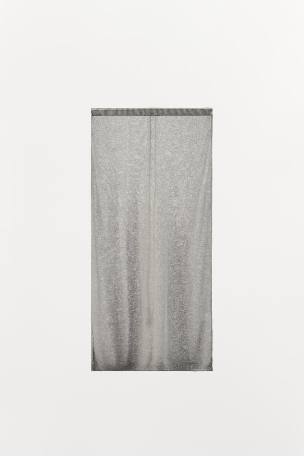 FINE KNIT SKIRT WITH METALLIC THREAD - Zara фото 4
