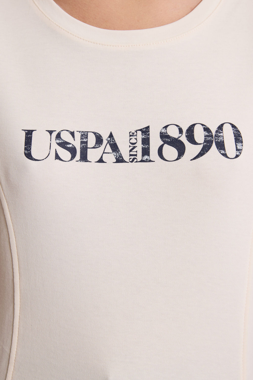 Kad_n Krem Bisiklet Yaka Ti__rt - U.s. polo assn фото 6