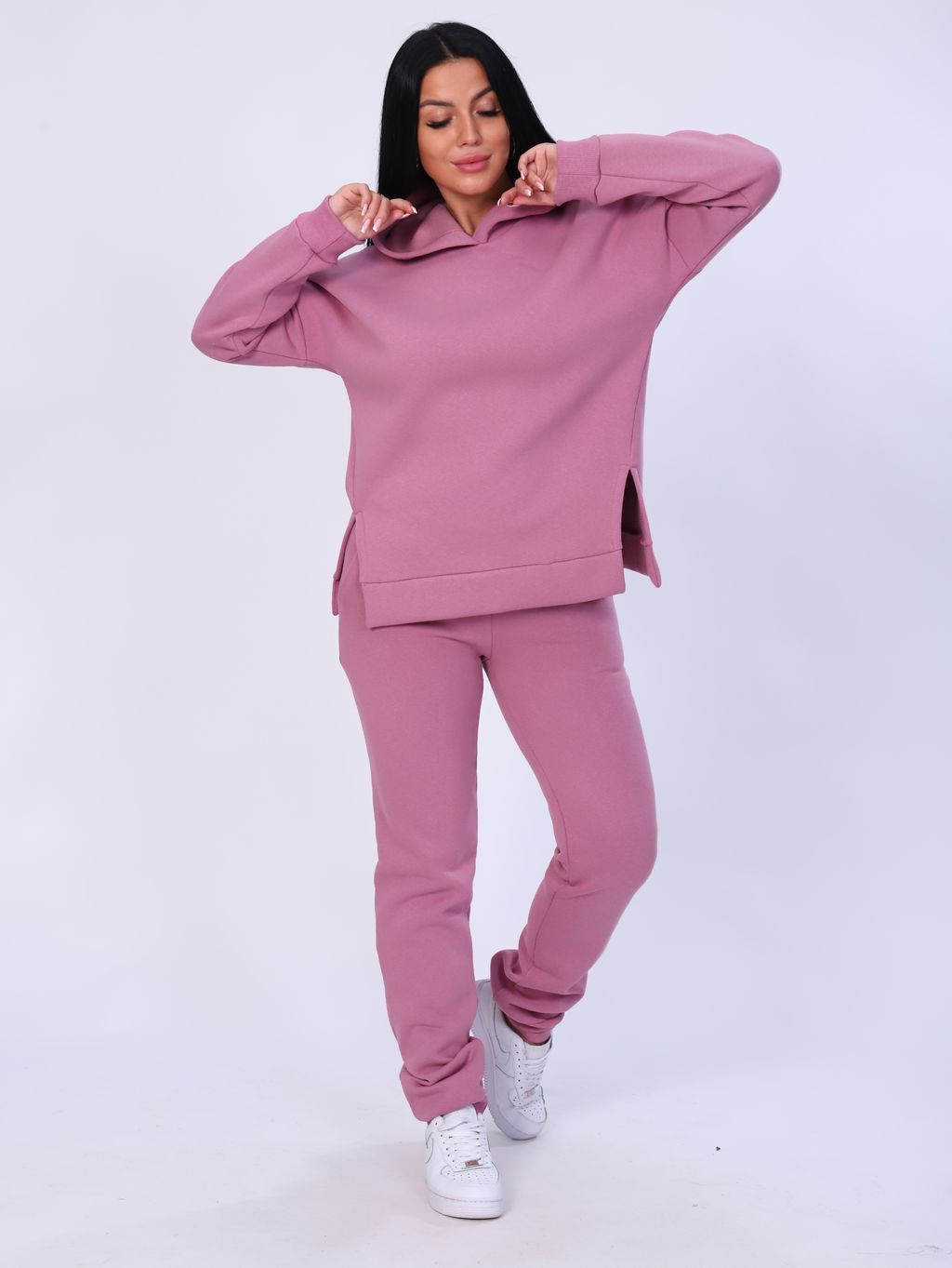 М339 Костюм Виктория с капюшоном (розовый) - Иванушка-трикотаж фото 9