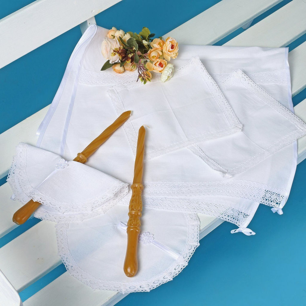 Набор для венчания: рушник, салфетки для венцов и свечей