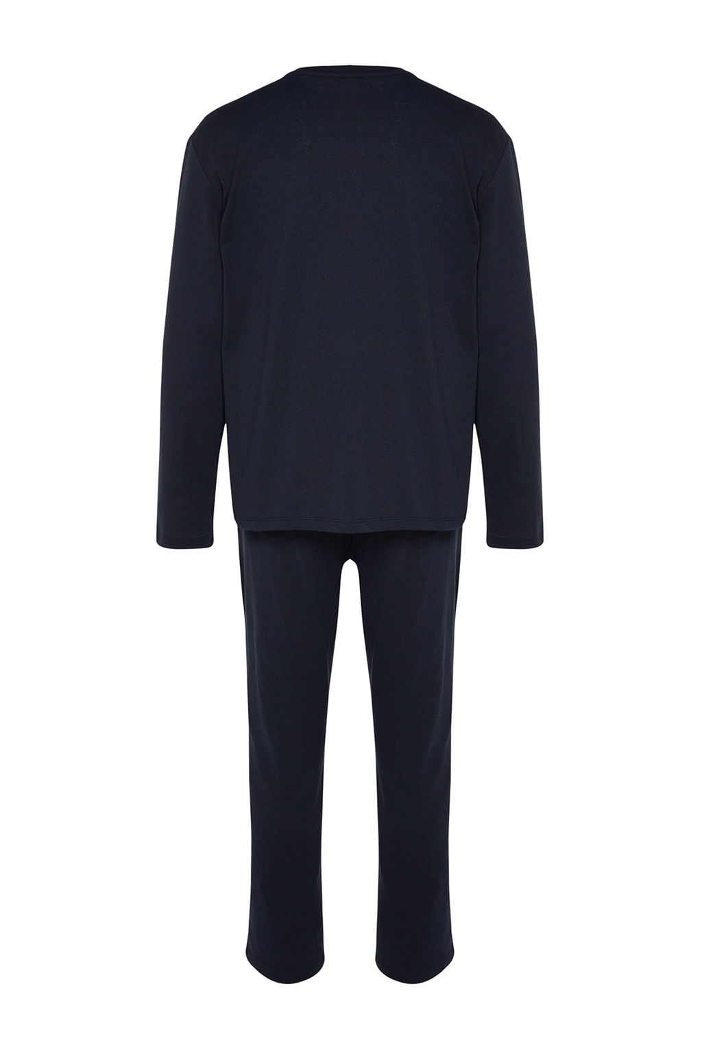 TRENDYOL MAN Lacivert Regular Fit Bask?l? Orme Pijama Tak?m? TMNAW24PT00005 - Trendyolmilla фото 16