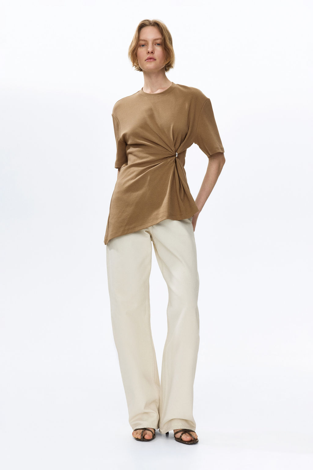 Top asim?trico con detalle drapeado - H&m фото 5