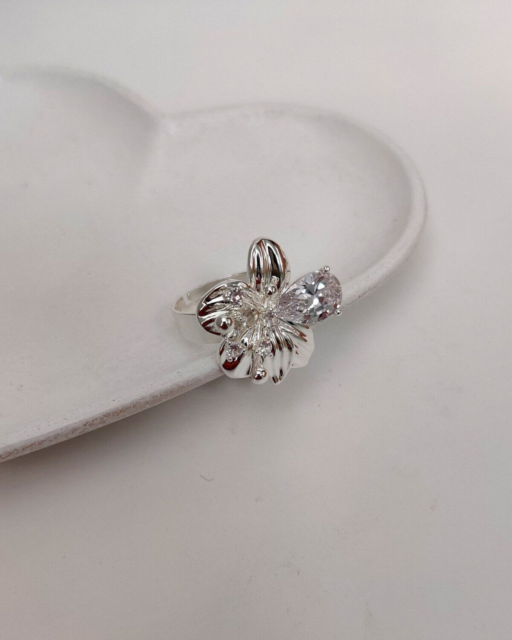 Кольцо с белым серебрением - Vel vett фото 5