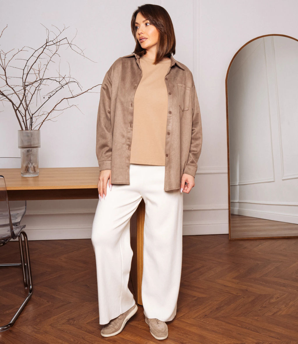 Рубашка #КТ1320, капучино